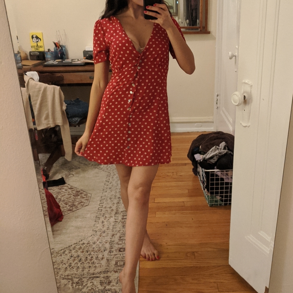 Forever 21 red summer mini dress